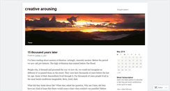 Desktop Screenshot of creativearousing.wordpress.com
