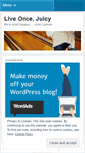 Mobile Screenshot of liveoncejuicy.wordpress.com
