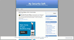 Desktop Screenshot of mysecuritysoft.wordpress.com