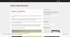 Desktop Screenshot of farbsfridayresearch.wordpress.com