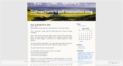 Desktop Screenshot of golfmechanic.wordpress.com