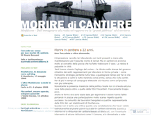 Tablet Screenshot of moriredicantiere.wordpress.com