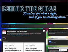 Tablet Screenshot of behindtheginge.wordpress.com