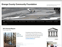 Tablet Screenshot of orangecountycommunityfoundation.wordpress.com