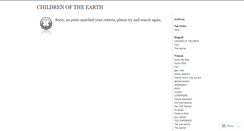 Desktop Screenshot of childrenoftheearth.wordpress.com