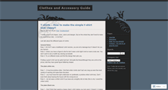 Desktop Screenshot of clothesguide.wordpress.com