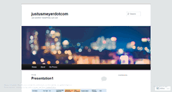 Desktop Screenshot of justusmeyerdotcom.wordpress.com