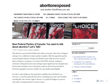 Tablet Screenshot of abortionexposed.wordpress.com