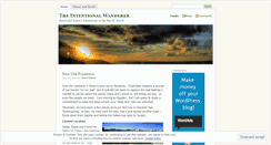 Desktop Screenshot of intentionalwanderer.wordpress.com