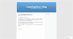 Desktop Screenshot of cleaning4less.wordpress.com
