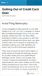 Mobile Screenshot of getoutofcreditdebtnow.wordpress.com