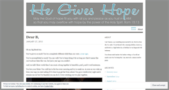 Desktop Screenshot of hegiveshope.wordpress.com