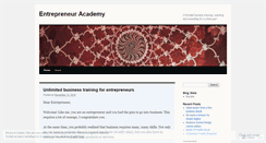 Desktop Screenshot of entrepreneuracademy.wordpress.com