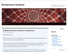 Tablet Screenshot of entrepreneuracademy.wordpress.com