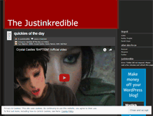 Tablet Screenshot of justinkredible.wordpress.com