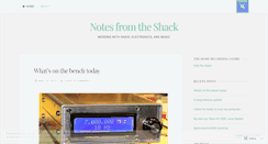 Desktop Screenshot of notesfromtheshack.wordpress.com