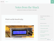 Tablet Screenshot of notesfromtheshack.wordpress.com