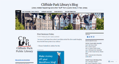 Desktop Screenshot of cliffsideparklibrary.wordpress.com