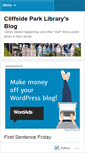 Mobile Screenshot of cliffsideparklibrary.wordpress.com