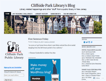 Tablet Screenshot of cliffsideparklibrary.wordpress.com