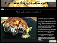 Tablet Screenshot of foodpornfor2.wordpress.com