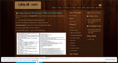 Desktop Screenshot of iplayall.wordpress.com