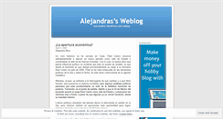 Desktop Screenshot of alejandras.wordpress.com