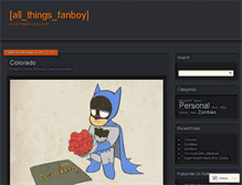Tablet Screenshot of allthingsfanboy.wordpress.com