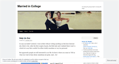 Desktop Screenshot of marriedincollege.wordpress.com