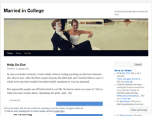 Tablet Screenshot of marriedincollege.wordpress.com