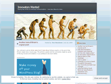 Tablet Screenshot of innovatorswanted.wordpress.com