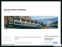 Tablet Screenshot of damianplant.wordpress.com