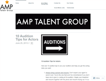 Tablet Screenshot of amptalentgroup.wordpress.com