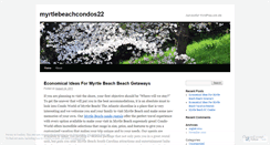 Desktop Screenshot of myrtlebeachcondos22.wordpress.com