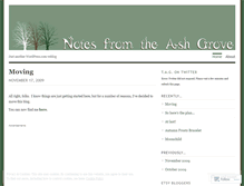 Tablet Screenshot of fromtheashgrove.wordpress.com