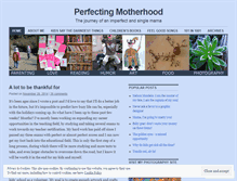 Tablet Screenshot of perfectingmotherhood.wordpress.com