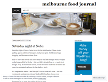 Tablet Screenshot of melbournefoodjournal.wordpress.com