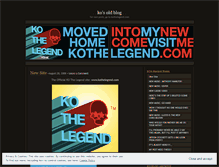 Tablet Screenshot of kothelegend.wordpress.com