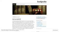 Desktop Screenshot of lordprobe.wordpress.com