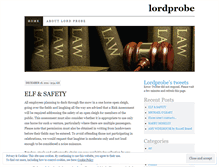 Tablet Screenshot of lordprobe.wordpress.com