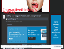 Tablet Screenshot of interactivethinking.wordpress.com