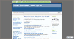 Desktop Screenshot of beijingolympicgamesupdate.wordpress.com