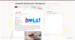 Desktop Screenshot of mariahduck.wordpress.com
