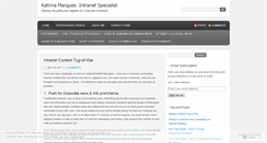 Desktop Screenshot of katrinamarquesintranet.wordpress.com
