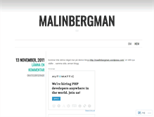 Tablet Screenshot of bergmanmalin.wordpress.com