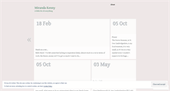 Desktop Screenshot of mirandakenny.wordpress.com