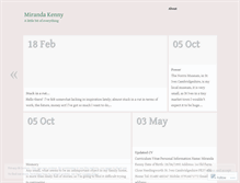 Tablet Screenshot of mirandakenny.wordpress.com
