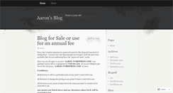 Desktop Screenshot of aaron.wordpress.com