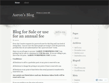 Tablet Screenshot of aaron.wordpress.com