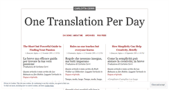 Desktop Screenshot of onetranslationperday.wordpress.com